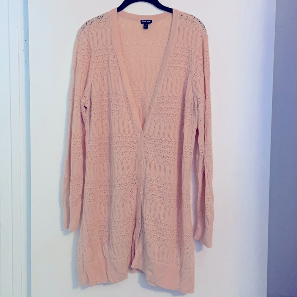 Torrid New Light pink peachy tunic sweater